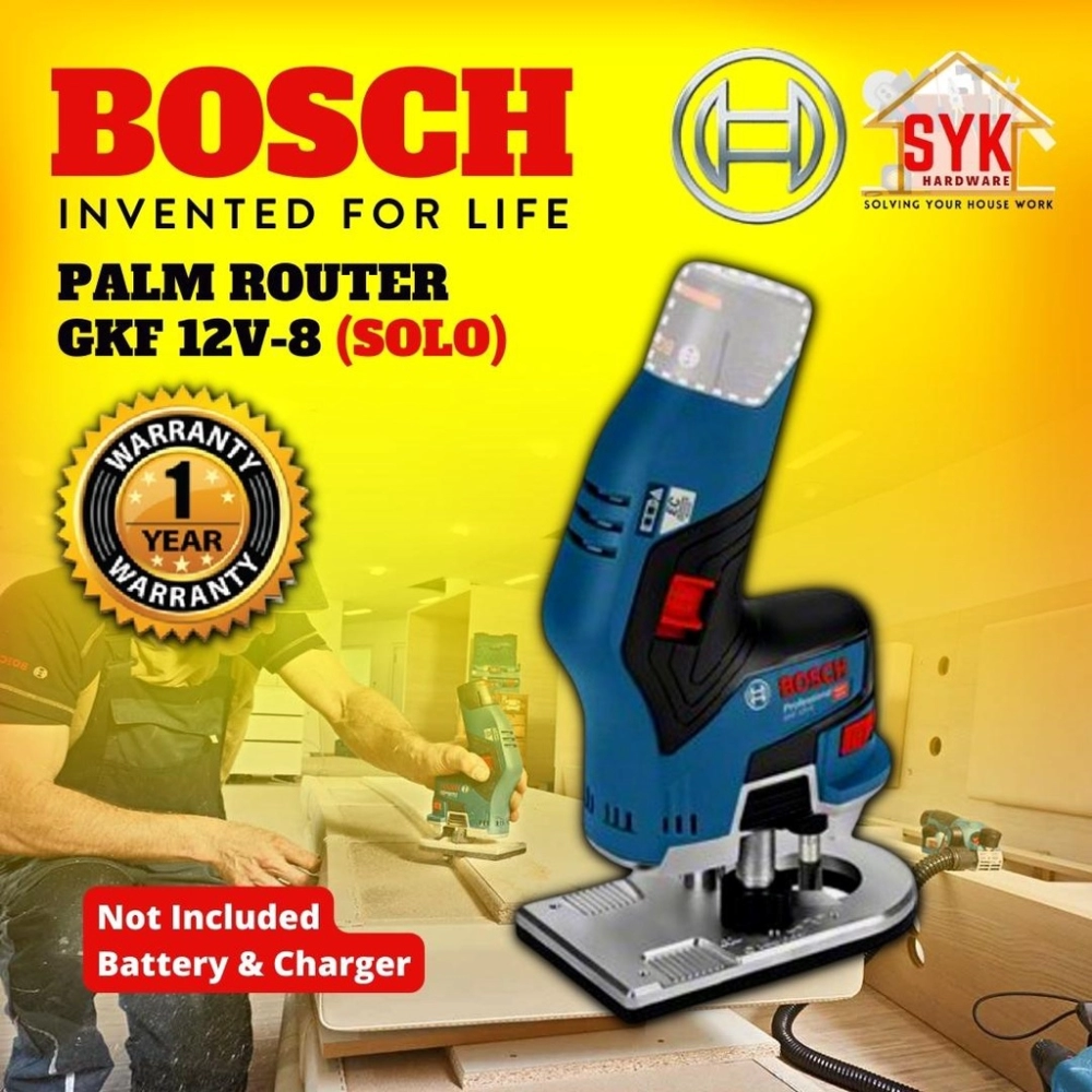 SYK BOSCH GKF 12V-8 Cordless Palm Router Brushless Motor Edgerouter Power  Tools Woodworking Tools - 06016B00L0 Home & Livings Tools & Home  Improvement Others Negeri Sembilan, Malaysia Supplier, Seller, Provider,  Authorized Dealer