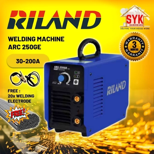 SYK RILAND ARC 250GE Heavy Duty Welding Machine ( N-RBE-F035-A2) Mesin Welding Besi Mesin Kimpalan + Free Gift