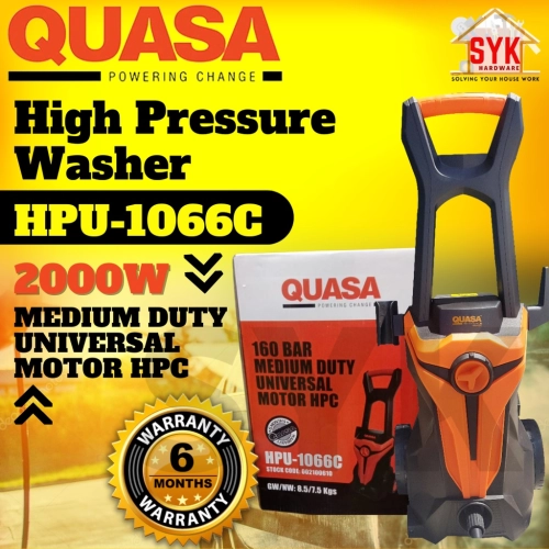 SYK Quasa HPU-1066C 160BAR 2000W High Pressure Cleaner Car Pressure Washer Water Jet Mesin Cuci Kereta Lantai