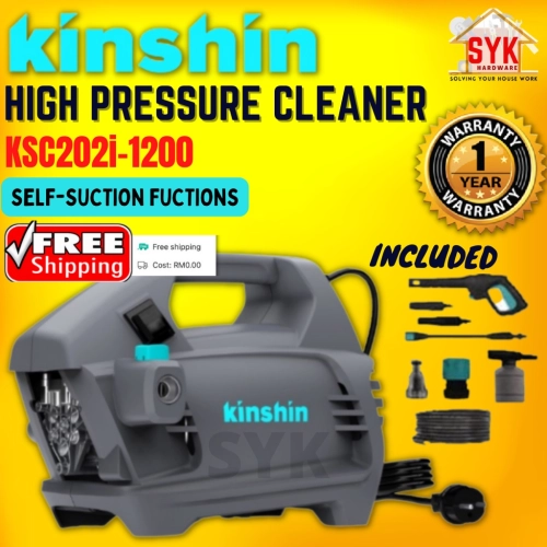 SYK (FREE SHIPPING) KINSHIN KSC202i-1200 Water Jet 1200W High Pressure Heavy Duty Washer Waterjet Water Pressure 高水