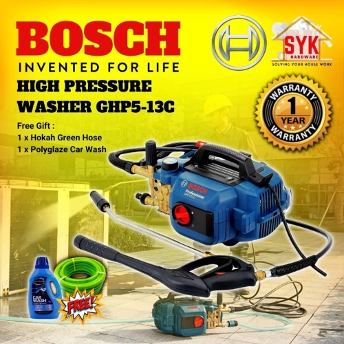 SYK Bosch GHP5-13C High Pressure Washer Cleaner Water Jet Sprayer Machine Mesin Cuci Kereta Car Washer (Free Gift)