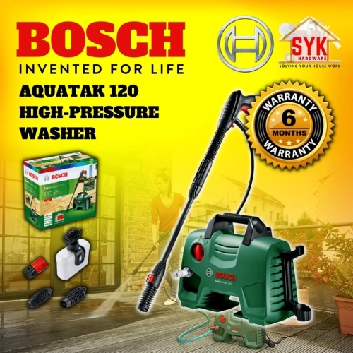 SYK BOSCH Aquatak 120 High-Pressure Cleaner 1500W Water Jet Sprayer Machine Mesin Cuci Kereta Car Washer - 06008A79L1