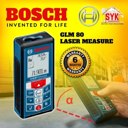 SYK Bosch GLM 80 Laser Measurement Laser Distance Meter Laser Level Digital Lazer Level Laser Range Finder - 06010723K0