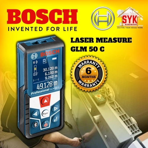 SYK Bosch GLM 50 C Laser Measure Laser Distance Meter Laser Level Digital Lazer Level Laser Range Finder - 0601072CK0