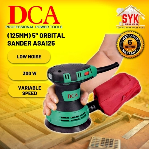 SYK DCA Orbital Sander ASA125 Electric Sander Machine Orbital Polisher Woodworking Tools Mesin Sander