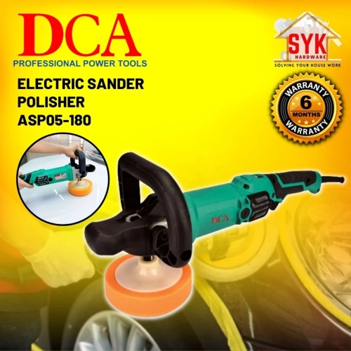 SYK DCA ASP05-180 Electric Sander Polisher Car Polish Machine Polishing Machine Mesin Polish Kereta Kilat Kereta