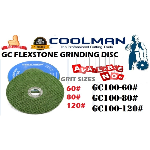 COOLMAN 4" GC100 FLEXSTONE GRINDING DISC /  Cakera Pengisaran (Grit 60# / 80# / 120#)
