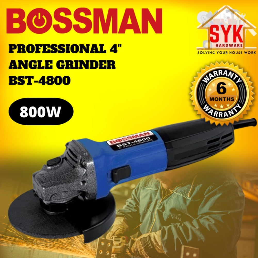 SYK Bossman 4 Inch BST-4800 Machine Angle Grinder Expert Series Grinder ...