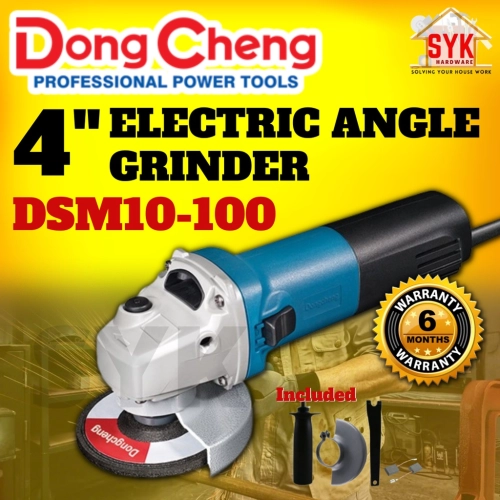 SYK Dongcheng DSM10-100 (S1M-FF10-100) 4" Electric Angle Grinder Cutting Grinding Machine Mesin Gerinda Tangan (1020W)