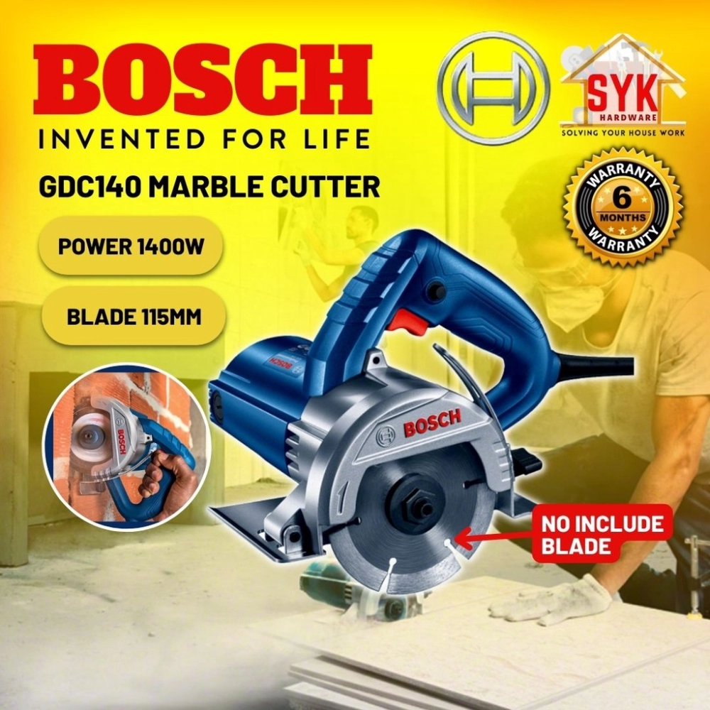 SYK BOSCH Marble Cutter Machine GDC140 Tile Mosaic Diamond Electric Cutter Power Tools Mesin Potong Pemotong Mozek Tile