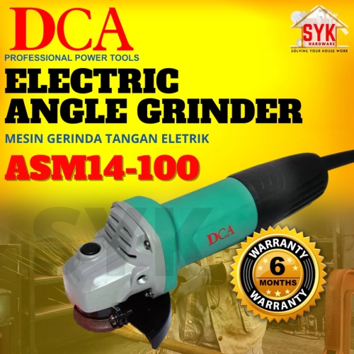 SYK DCA ASM14-100 4 Inch (100mm) Electric Angle Grinder Wood Metal Cutting Machine Mesin Gerinda Tangan Elektrik