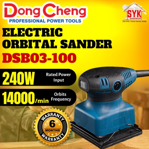 SYK Dongcheng DSB03-100 240W Electric Orbital Sander Machine For Woods Mesin Sender Orbit Gosok Kayu Mesin Kertas Pasir