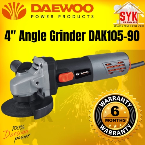 SYK DAEWOO DAK105-90 Angle Grinder Cut Off Machine 900W Metal Wood Stone Cutter Power Tools Mesin Grinder Pengisar
