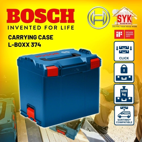 SYK Bosch Carrying Case Tools Box L-BOXX 374 Storage Container Kotak Simpanan Mesin Plastic Box Storage Box - 1600A012G3