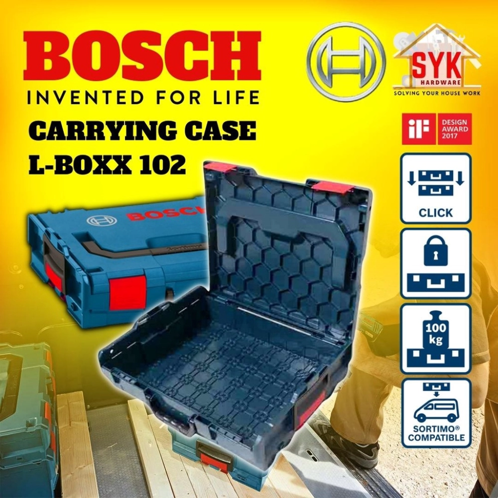 Bosch Carrying Case Tools Box L-BOXX 102 Storage Container Kotak Simpanan Mesin Plastic Box Storage Box - 1605438165