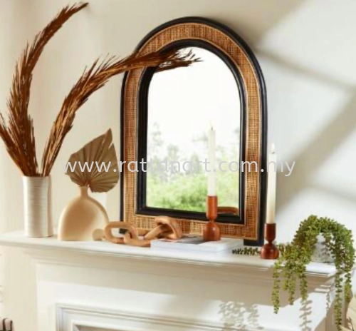 RATTAN ARCH MIRROR