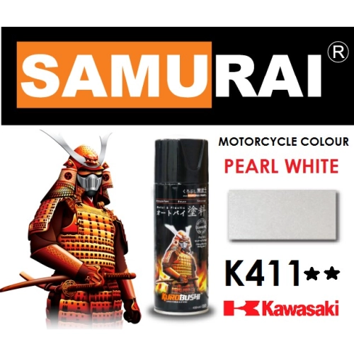 SAMURAI KAWASAKI MOTORCYCLE COLOUR ( K411 PEARL WHITE) 400ml