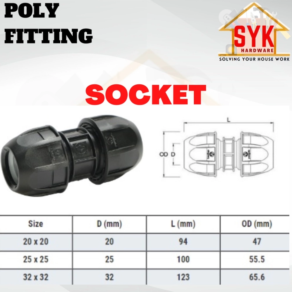 SYK Poly Fitting Poly Pipe Connector HDPE Poly Fitting Smart Coupler ...
