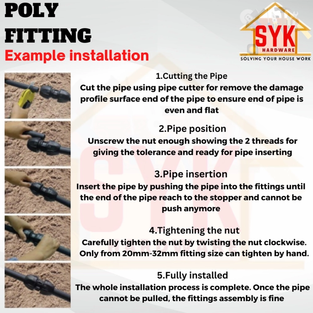SYK Poly Fitting Poly Pipe Connector HDPE Poly Fitting Smart Coupler ...