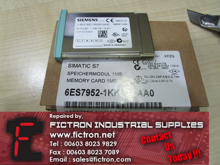 6ES7952-1KK00-0AA0 6ES79521KK000AA0 SIEMENS Memory Card Supply Malaysia Singapore Indonesia USA Thailand