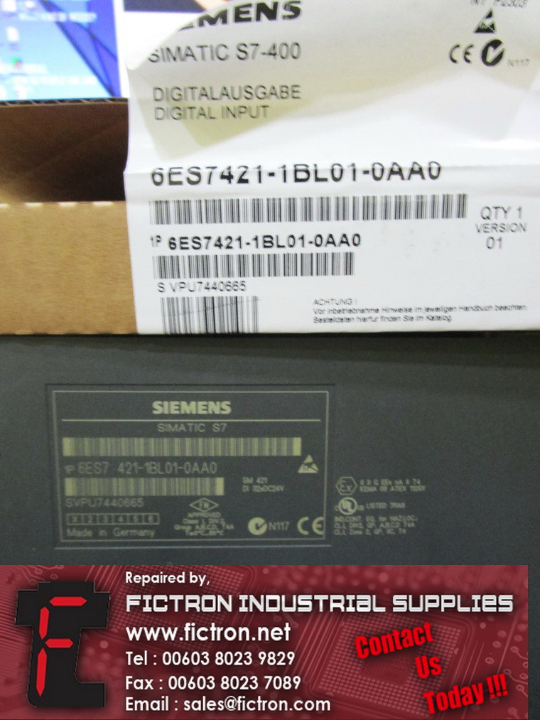 6ES7421-1BL01-0AA0 6ES74211BL010AA0 SIMATIC S7 SIEMENS PLC Digital Input Supply Repair Malaysia Singapore Indonesia USA Thailand