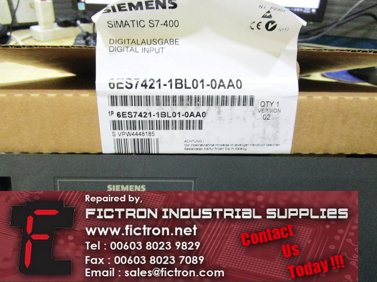 6ES7421-1BL01-0AA0 6ES74211BL010AA0 SIEMENS PLC Digital Input Supply Repair Malaysia Singapore Indonesia USA Thailand