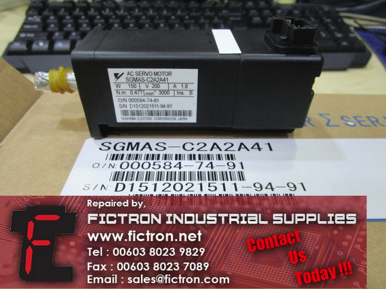 SGMAS-C2A2A41 SGMASC2A2A41 YASKAWA AC Servo Motor Supply Repair Malaysia Singapore Indonesia USA Thailand