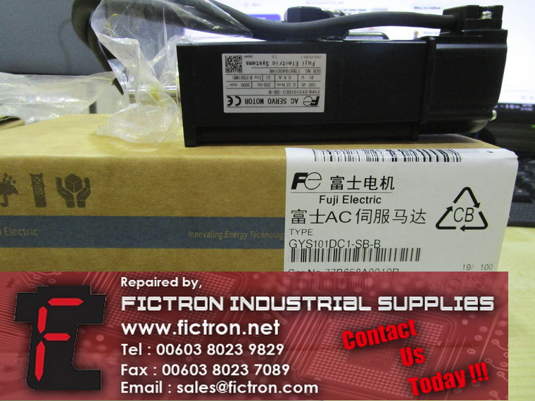 GYS101DC1-SB-B GYS101DC1SBB FUJI ELECTRIC AC Servo Motor Supply Repair Malaysia Singapore Indonesia USA Thailand