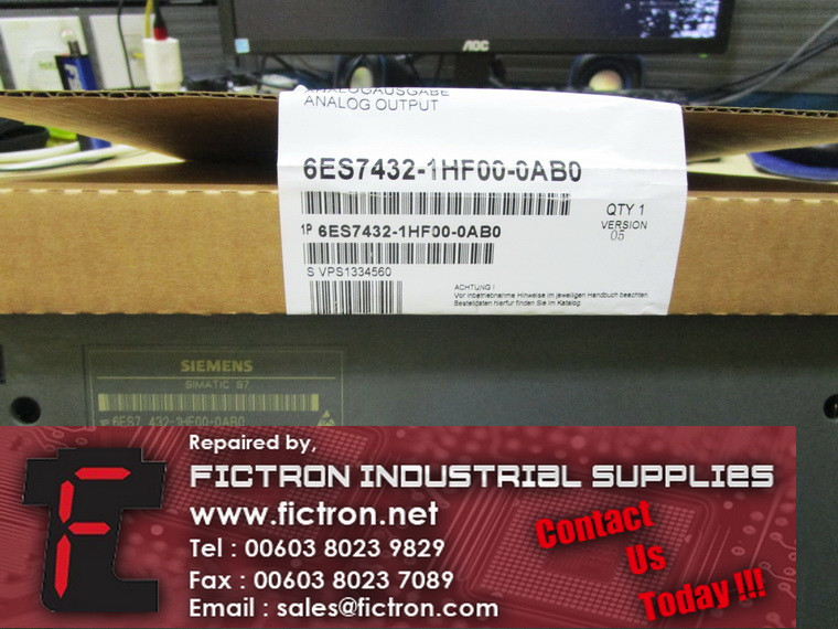 6ES7432-1HF00-0AB0 6ES74321HF000AB0 SIMATIC S7 SIEMENS PLC Analog Output Supply Repair Malaysia Singapore Indonesia USA Thailand