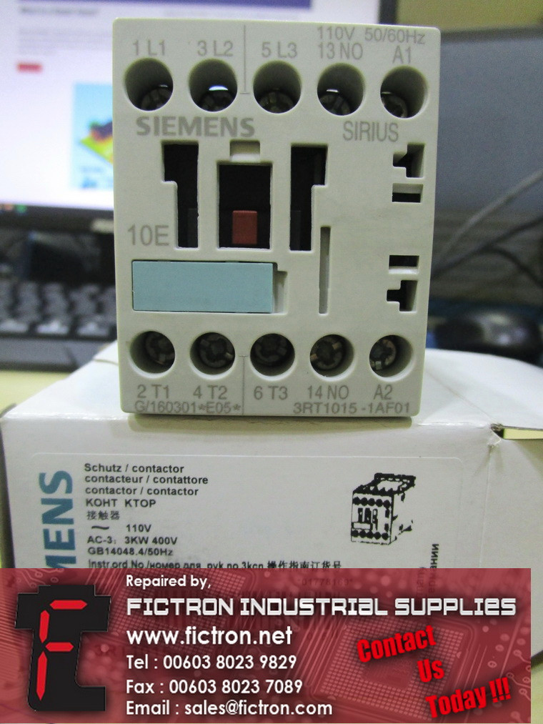 3RT1015-1AF01 3RT10151AF01 SIEMENS Contactor Supply Malaysia Singapore Indonesia USA Thailand