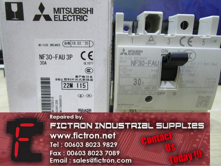 NF30-FAU3P NF30FAU3P MITSUBISHI ELECTRIC No-Fuse Breaker Supply Malaysia Singapore Indonesia USA Thailand