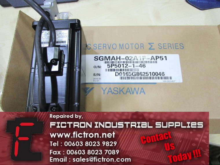 SGMAH-02A1F-AP51 SGMAH02A1FAP51 YASKAWA AC Servo Motor Supply Repair Malaysia Singapore Indonesia USA Thailand