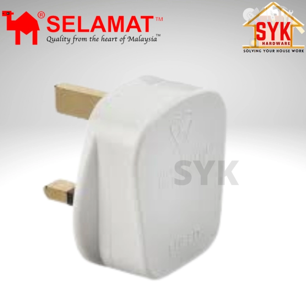 SYK SELAMAT MA18 (1 Pcs) 1 Gang 3 Pin Plug Top 13A 250V Plug Socket ...