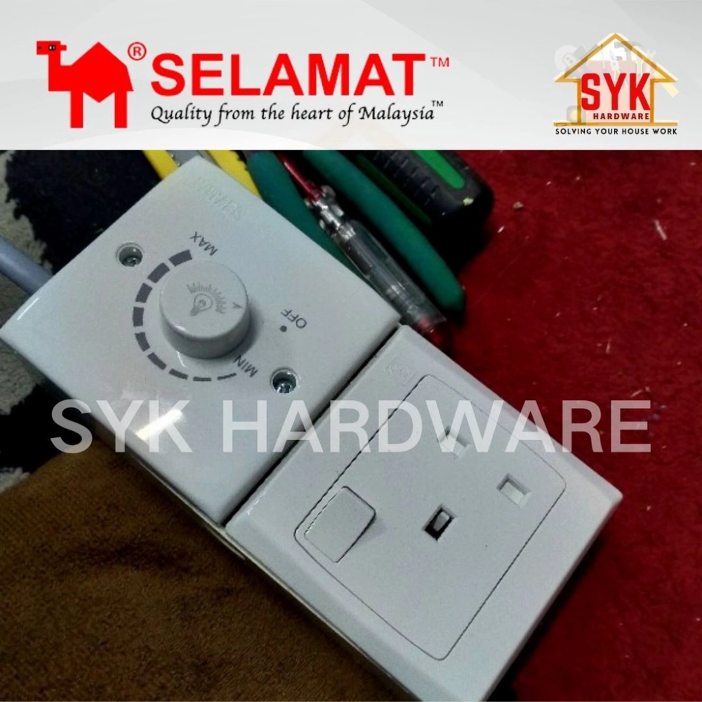 SYK SELAMAT Dimmer Controller Switch Socket 630W 2K-163 Swicth Wall ...