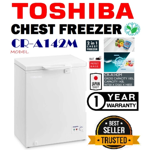 TOSHIBA CR-A142M(142L) / CR-A249M(249L) /CR-A295M(295L) Chest Freezer Fridge Deep Frozen Freezer Peti Sejuk Beku Frozen