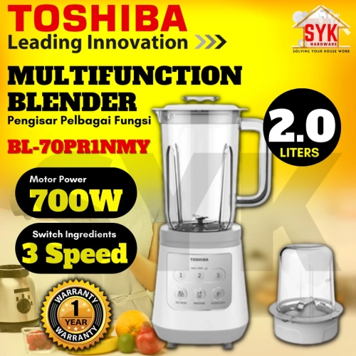 SYK Toshiba BL-70PR1NMY 2.0L 700W 3 Speeds Multi Function Juicer Grinder Electric Blender Mesin Pengisar Dapur