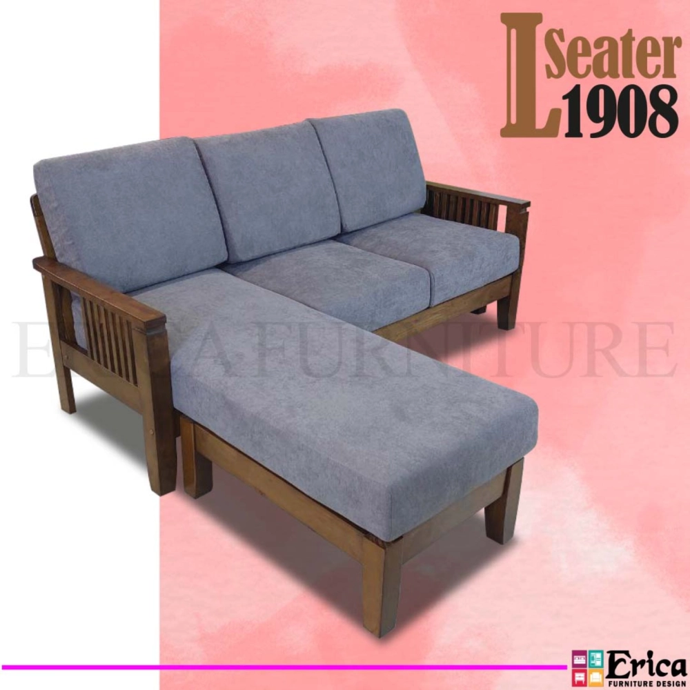 1908 L-Shape Wooden Sofa