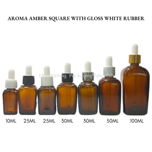 Aroma Amber Square with Gloss White Rubber 