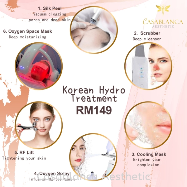 Korean Hydro Treatment Facial Cleansing Facial Aesthetic Services Kuala Lumpur (KL), Malaysia, Selangor, Ampang, Petaling Jaya (PJ) Services | CASABLANCA AESTHETIC