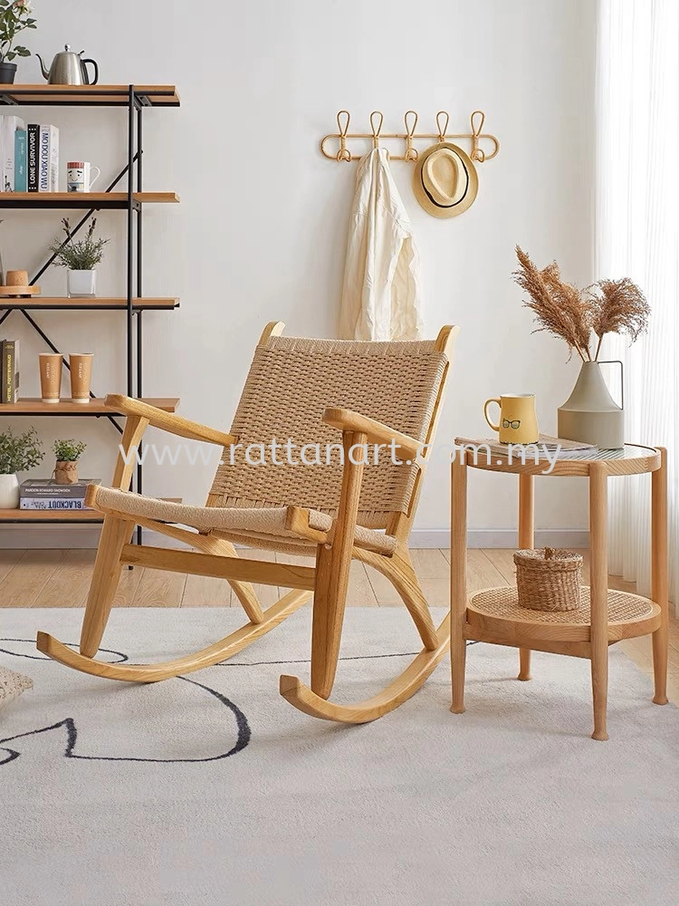 WOODEN PAPER CORD ROCKING CHAIR Malaysia, Kuala Lumpur (KL), Selangor ...