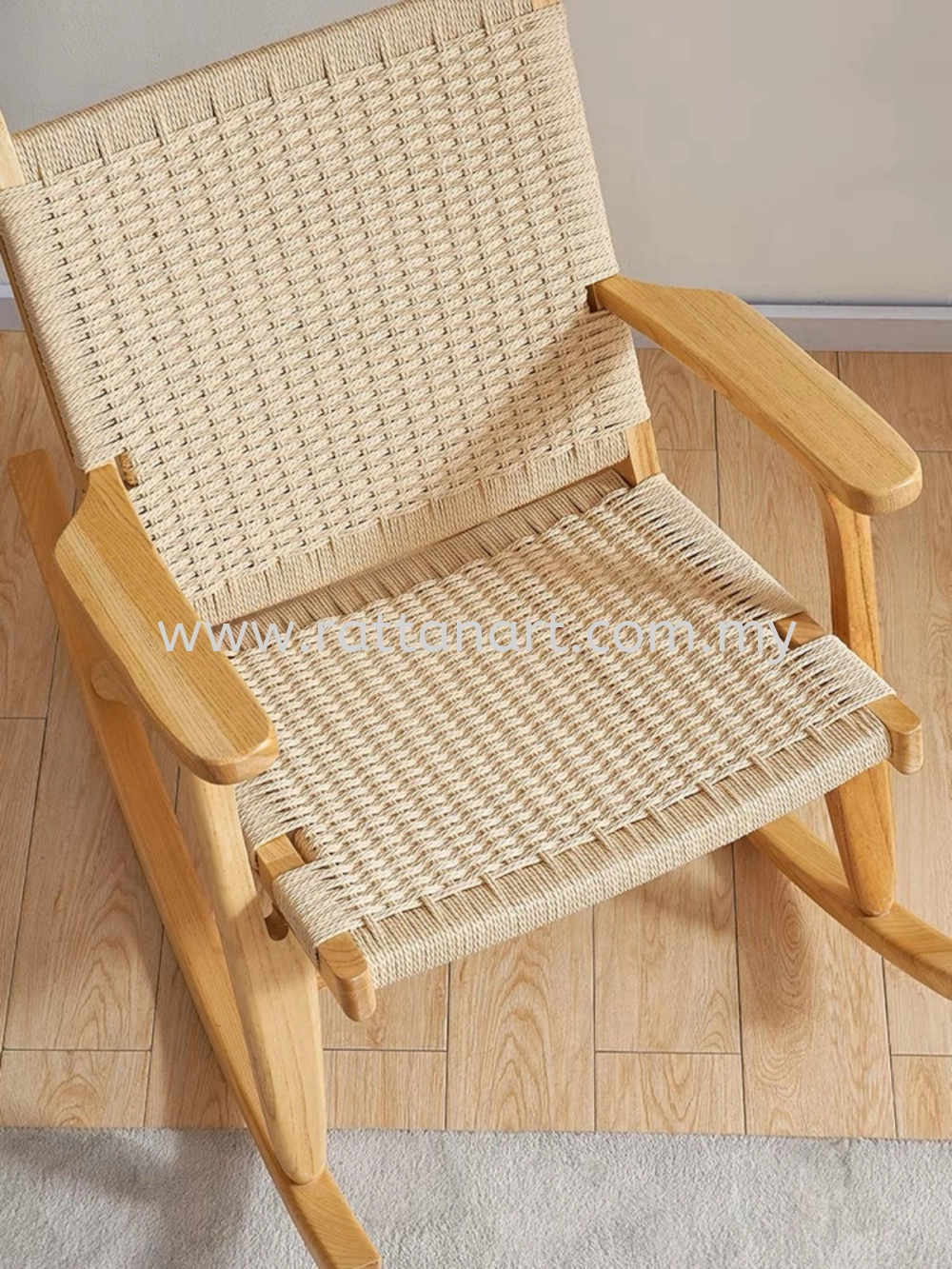 WOODEN PAPER CORD ROCKING CHAIR Malaysia, Kuala Lumpur (KL), Selangor ...