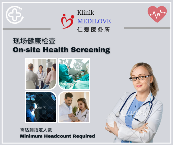 Corporate/ On-site Health Screening Blood Test Malaysia, Kuala Lumpur (KL), Selangor, Kepong, Cheras, Puchong Clinic | Klinik Medilove