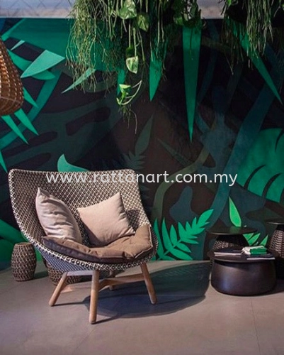 SYNTHETIC RATTAN LOUNGE CHAIR 