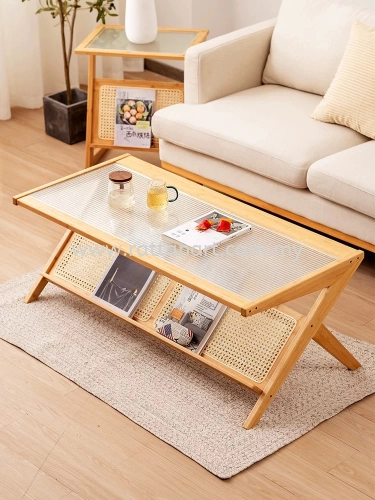 WOODEN Z SHAPE COFFEE TABLE