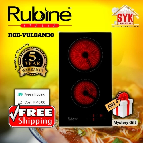 SYK (Free Shipping) Rubine Built In Electric Stove Cooker Hob RCH-VULCAN30-BL Kitchen Appliances Dapur Masak Elektrik