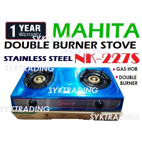 MAHITA Double Burner Gas Stove NK-227S (Gas Cooker Hob )