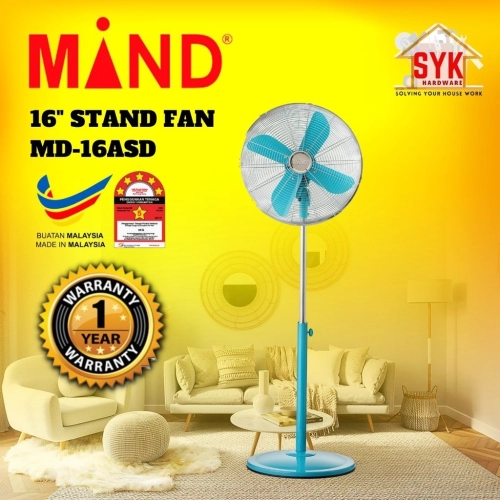 SYK MIND Premium Retro Stand Fan 16 Inch MD-16ASD Electric Fan Home Appliances Kipas Angin Berdiri Elektrik