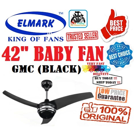 ELMARK 42" Ceiling Fan / Baby Fan ( GMC Black)