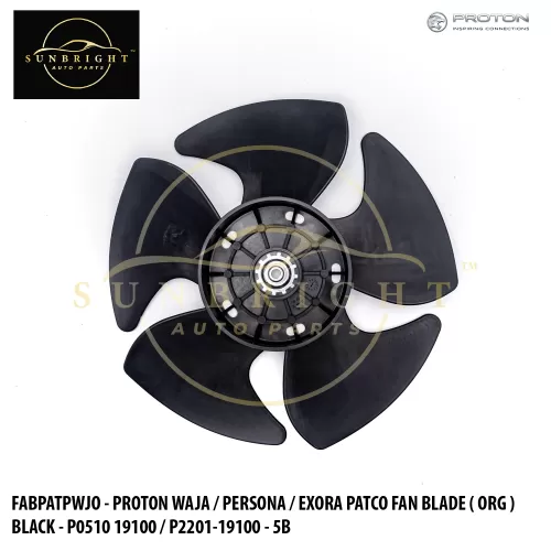 FABPATPWJO - PROTON WAJA / PERSONA / EXORA PATCO FAN BLADE ( ORG ) BLACK - P0510 19100 / P2201-19100 - 5B