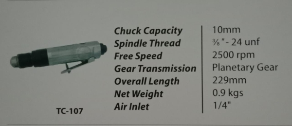 Aroma - Air Drill TC-107 Power Tools Hand Tools Johor Bahru (JB), Malaysia Dealer, Supplier, Seller | PRO-UNITED INDUSTRIAL EQUIPMENT SDN BHD